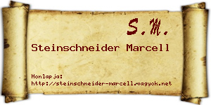Steinschneider Marcell névjegykártya